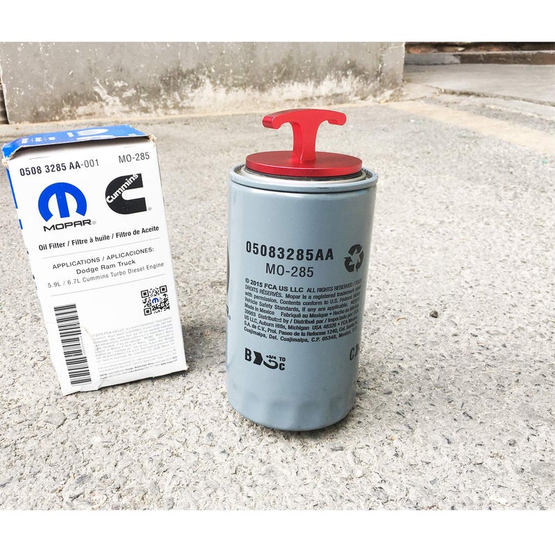 DOCA Aluminum Alloy-Oil Filter Plug Toolï¼ŒOil Filter Plug Cap Off Tool for Dodge Ram 05083285AA MO285 Turbo Diesel 5.9L 6.7L Cummins (Red) â€¦ - Image 2